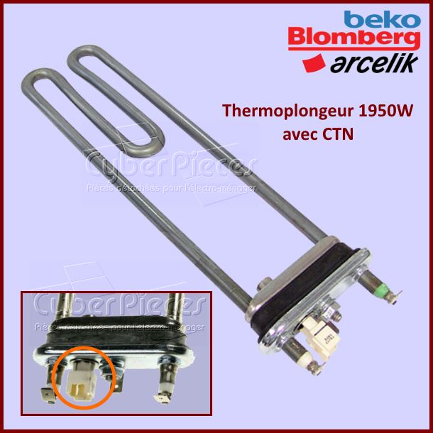Thermoplongeur 1950W Beko 2863701700 -  Pièces machine à laver