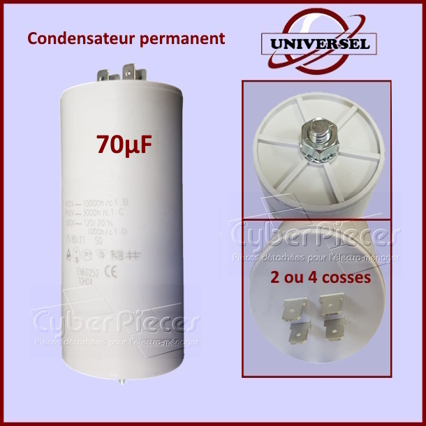 Condensateur permanent 70µF - 450V