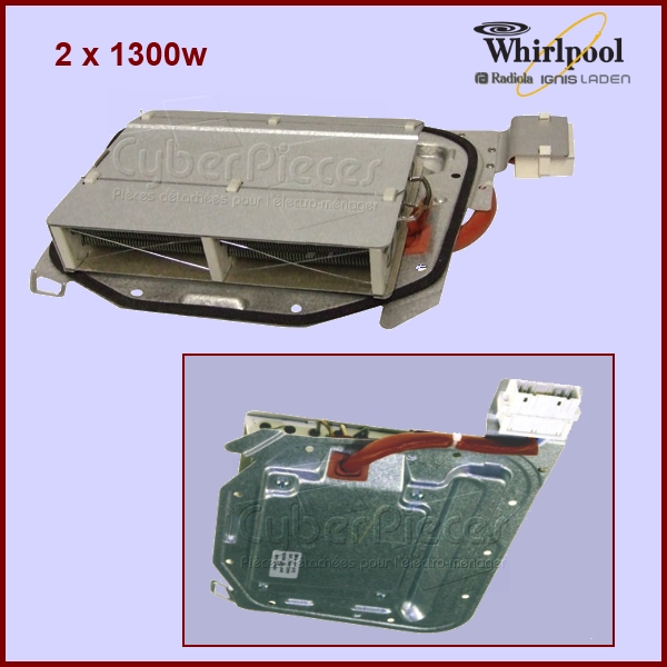 Ãlément De Chauffe 2x1300w 481225928895 - Pièces sèche-linge