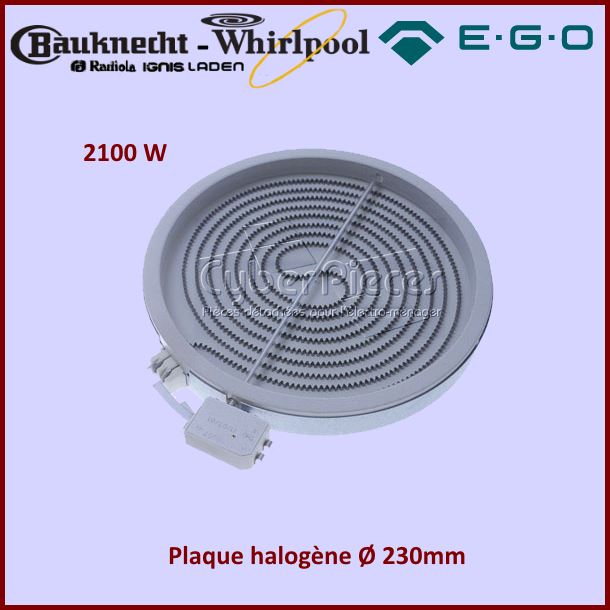Foyer Radiant 230mm - 2100w EGO 2302032832 - Pièces table de cuisson