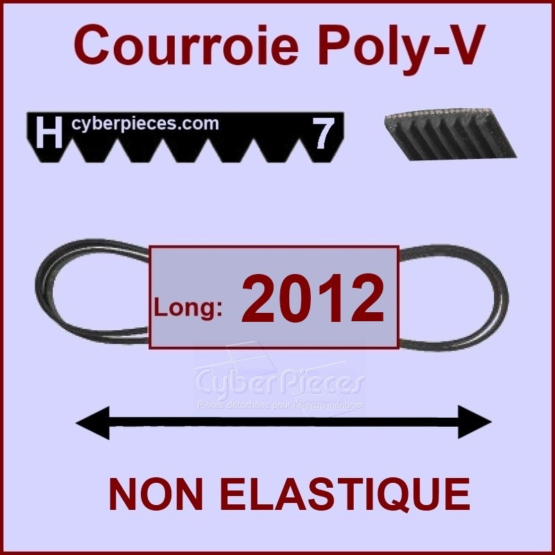 Courroie 2012H7 non élastique