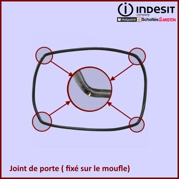 Joint 4 Cotes Pour Four Indesit C00027982 - Pièces four