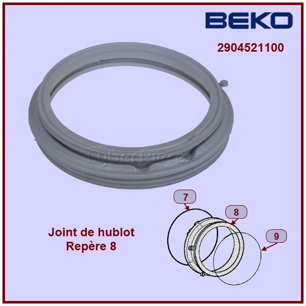 Manchette de hublot Beko 2904520100 -  Pièces machine à laver