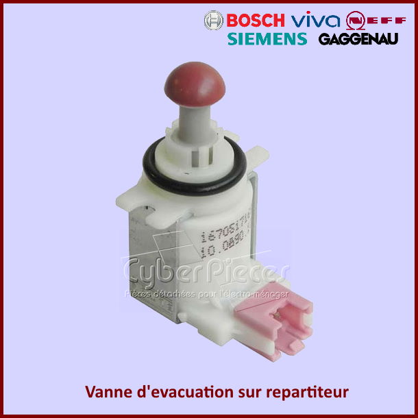 Vanne d'evacuation sur repartiteur Bosch 00611316 - Pièces lave-vai...