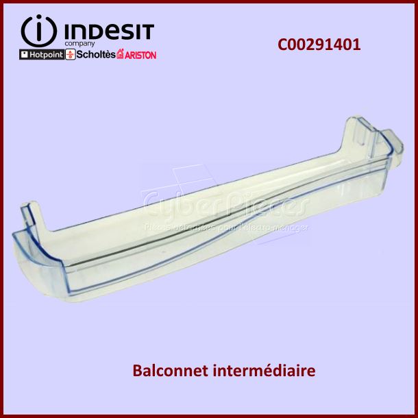 Balconnet Intermédiaire transparent C00291401 - Pièces réfrigérateu...