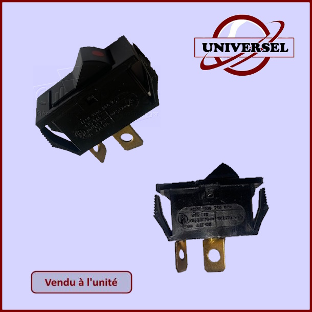 Interrupteur Noir universel Marche Arrêt