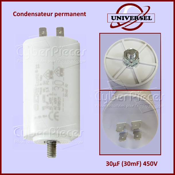 Condensateur 30ÃÂµF (30mF) 450V - Composants ÃÂ©lectriques