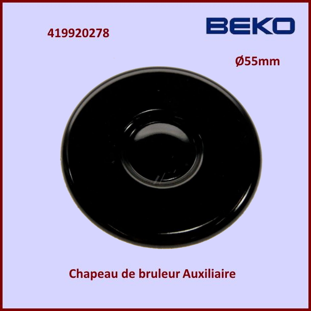 Chapeau bruleur Auxiliaire SABAF Beko 419920278 - Pièces table de c...