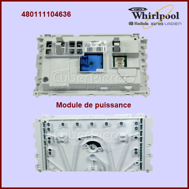 Carte électronique de commande DOMINO Whirlpool 480111104636 -  Piè...