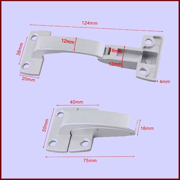 Lot de 2 charnières rabattables