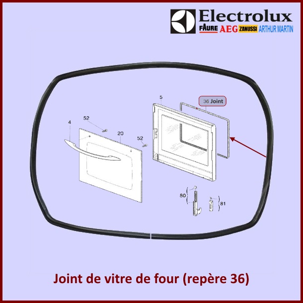 Joint de porte de Four Boulanger ELECTROLUX 3154411007 - Pièces four