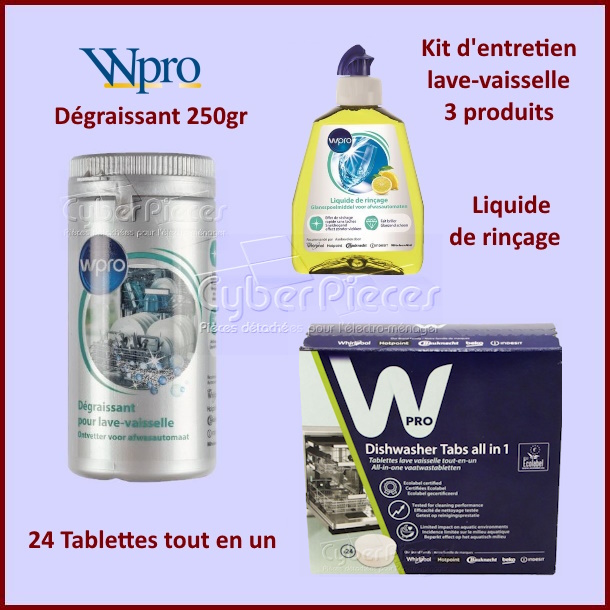 Kit d'entretien lave vaisselle WPRO