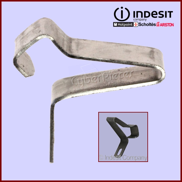 Crochet Inox ressort Indesit C00063326 - Pièces réfrigérateur & con...