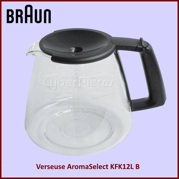 Cruche en verre 12 tasses AromaSelect KFK12FLB Braun 7050721