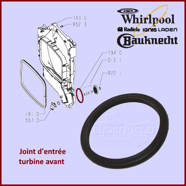 Joint Entrée turbine avant 481246688863