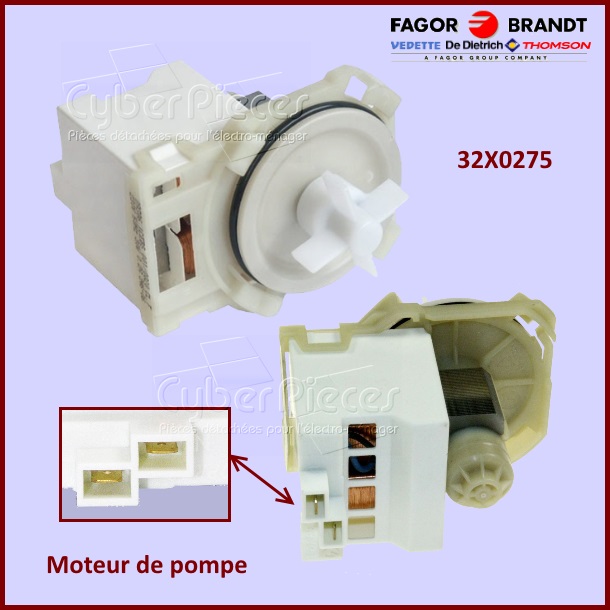 Pompe de vidange Brandt 32X0275 - Pièces lave-vaisselle