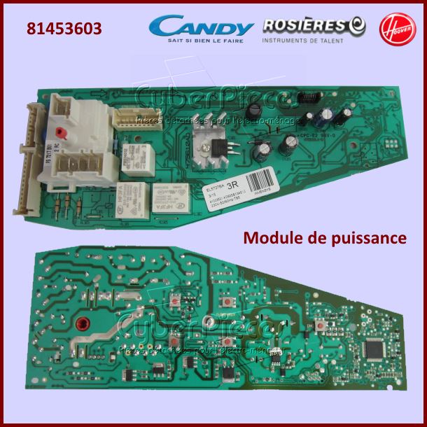 Carte électronique de puissance Candy 81453603 -  Pièces machine à ...