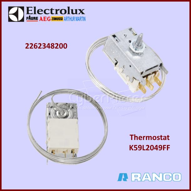Thermostat K59L2049FF Electrolux 2262348200 - Pièces réfrigérateur ...