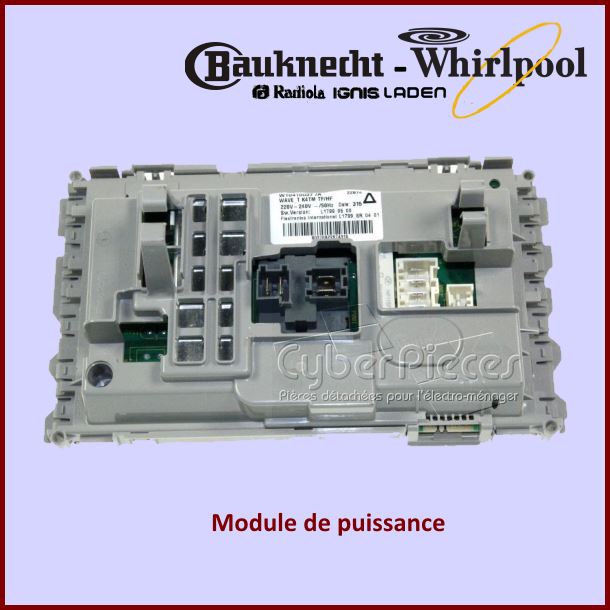 Carte électronique de puissance Whirlpool 480111103858 -  Pièces ma...