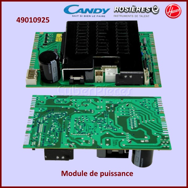 Carte électronique de puissance Candy 49010925 -  Pièces machine à ...