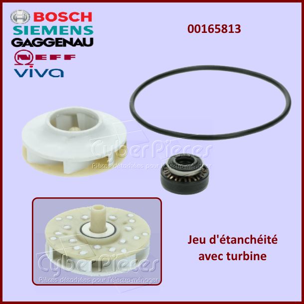 Jeu d'étanchéité + turbine Bosch 00165813 - Pièces lave-vaisselle