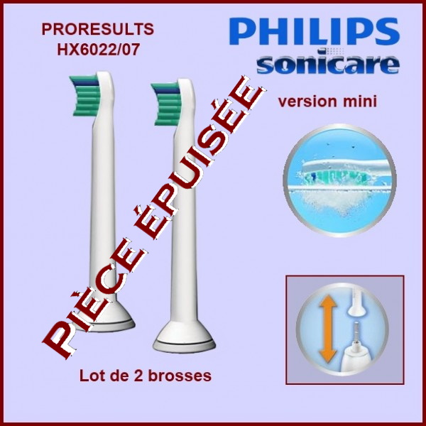 Brosse à dents Sonicare Proresults MINI - HX602207 - Pièces hygiène