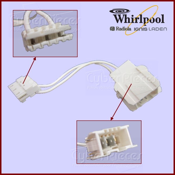 Adaptateur pour pompe de cyclage Whirlpool 480140102481 - Pièces la...