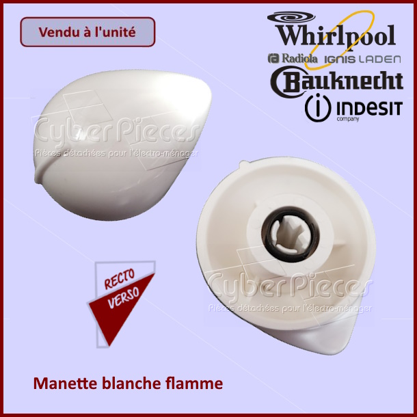 Manette blanche flamme Indesit C00135170