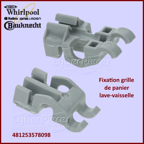 Support TZ panier Whirlpool 481253578098 - Pièces lave-vaisselle