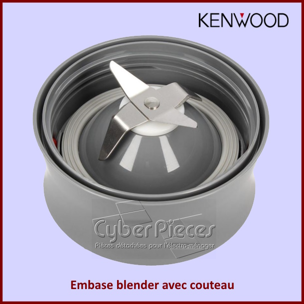 Embase blender grise avec couteau et joint Kenwood KW680953