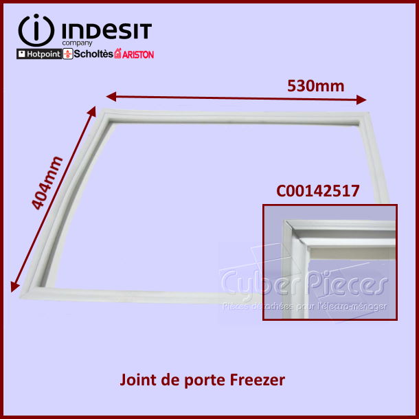 Joint de porte Freezer 530x404 Indesit C00142517