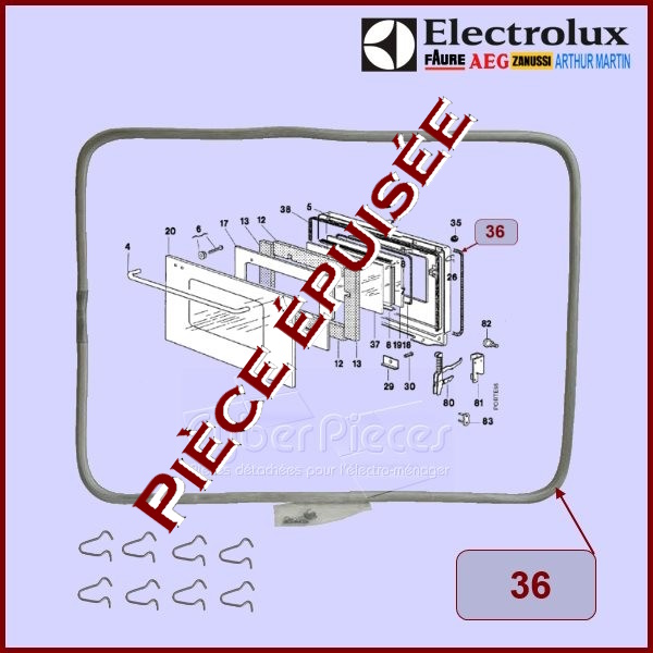 Joint tressé pyrolyse 6010068036 - Pièces four