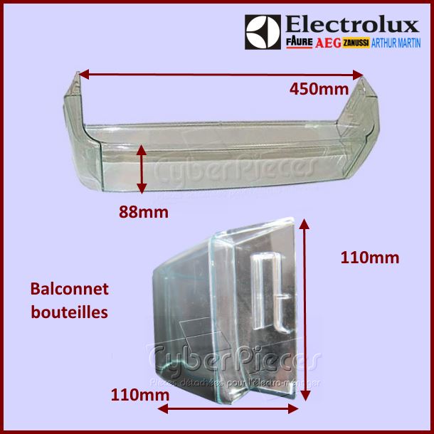 Balconnet Bouteille Electrolux 2425182041 - PiÃ¨ces rÃ©frigÃ©rateur & ...