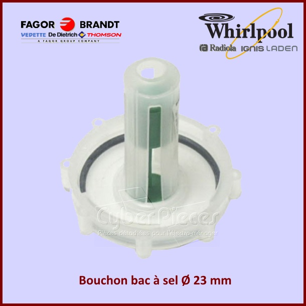 Bouchon du bac à sel Whirlpool 481946278576 - Pièces lave-vaisselle