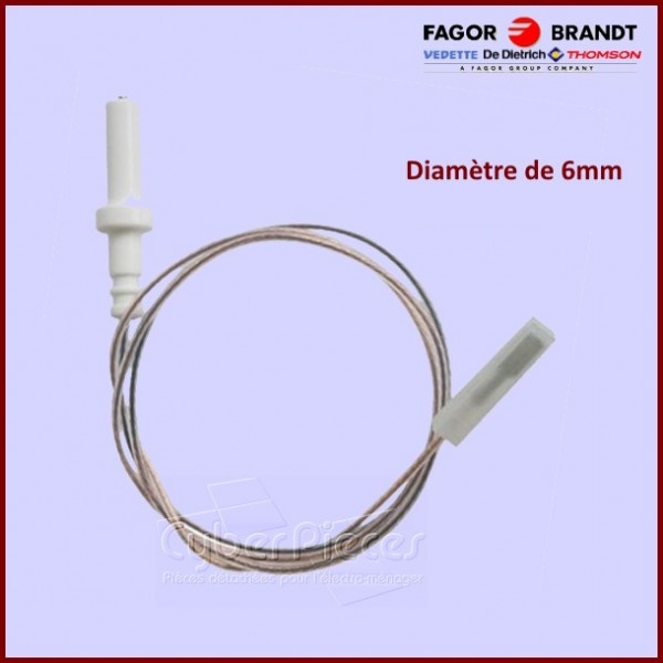 Bougie d'origine Ø 6mm L.38MM à fils BRANDT 77X9901 - Pièces table ...
