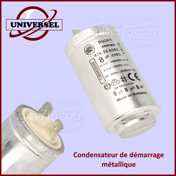 Condensateur métallique 8µF 475V