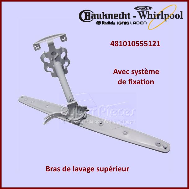 Bras de lavage supérieur Whirlpool 481010555121 - Pièces lave-vaiss...