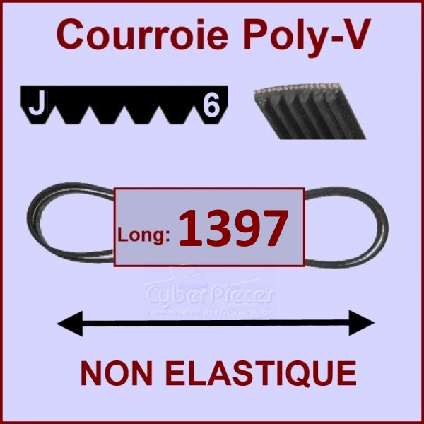 Courroie 1397J6 non élastique