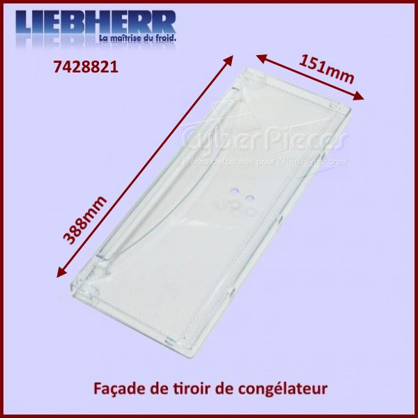 Façade de tiroir Liebherr 7428821 - Pièces réfrigérateur & congélateur