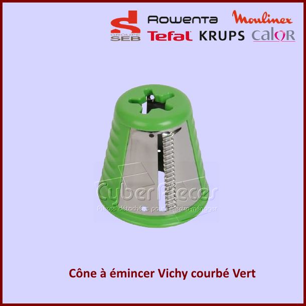 Cône à émincer Vichy courbé Vert Seb SS-193759 - Pièces robots ména...