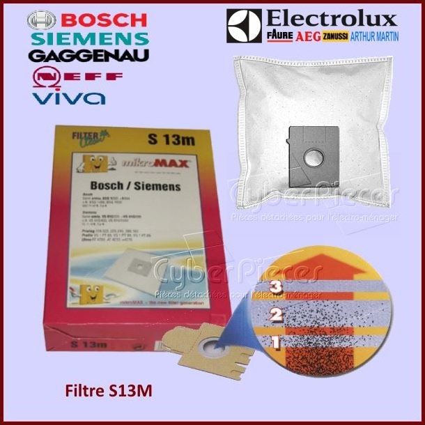 Sac aspirateur BT222 / FL0029-K / S13M ***Version adaptable*** - Pi...