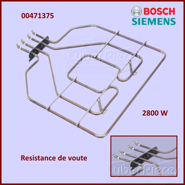 RÃ©sistance voute 2800W Bosch 00471375 - PiÃ¨ces four