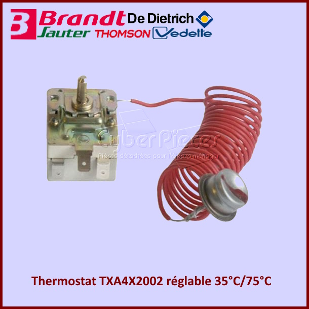Thermostat TXA4X2002 réglable 35°C/75°C Brandt 55X5543