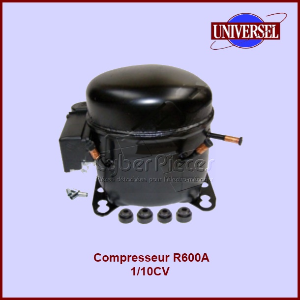 Compresseur R600A 1/10CV HVY44AA SANS RH - Pièces réfrigérateur & c...