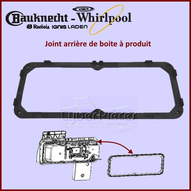 Joint arrière de boite à produit Whirlpool 480140101607 - Pièces la...