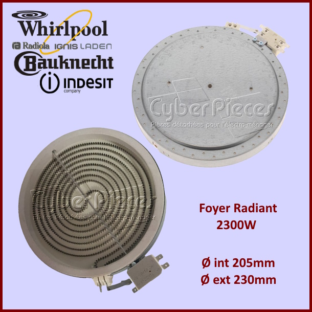 Plaque halogène 2300W Indesit C00513753