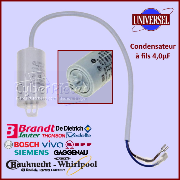 Condensateur à fils 4µF 400V