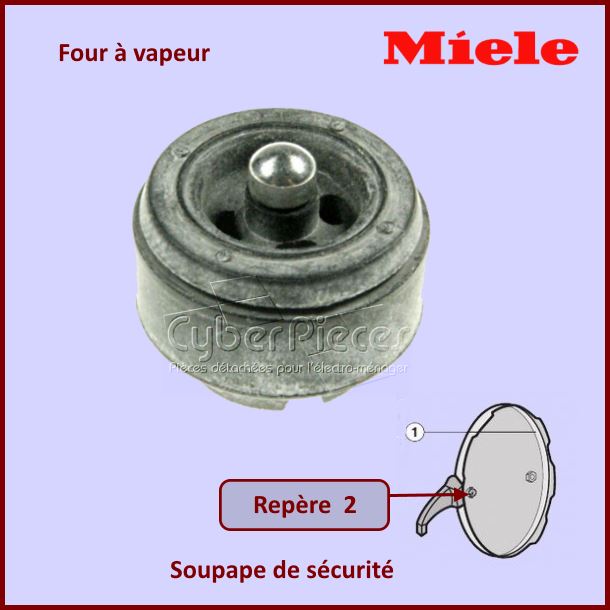 Soupape de sécurité de four à vapeur Miele 8245600 - Pièces four