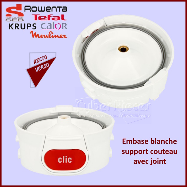 Embase blanche support couteau avec joint Seb MS-651201