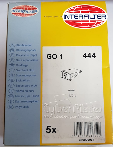 Lot de 5 Sacs aspirateur GO1-444 - 35600084